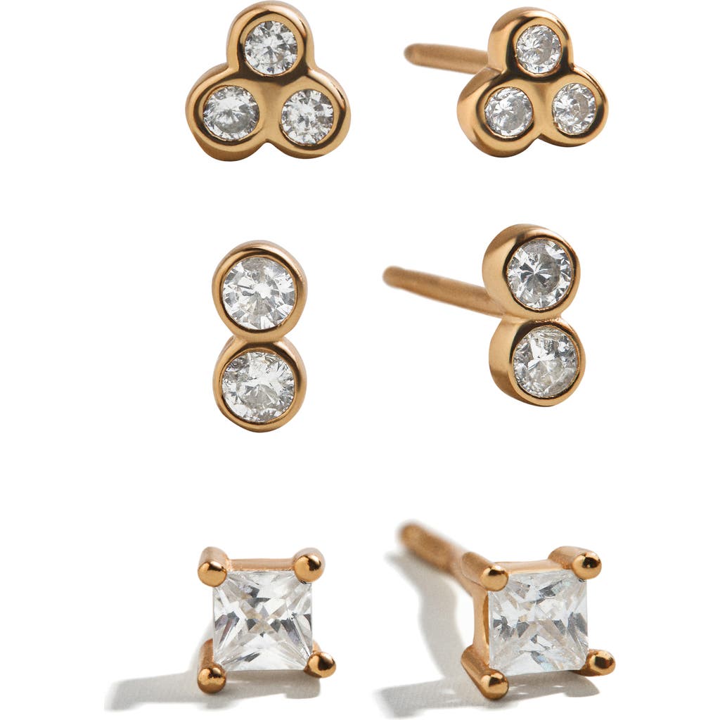 BaubleBar BaubleBar Beckett Set of 3 Water Resistant Stud Earrings