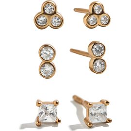 BaubleBar BaubleBar Beckett Set of 3 Water Resistant Stud Earrings