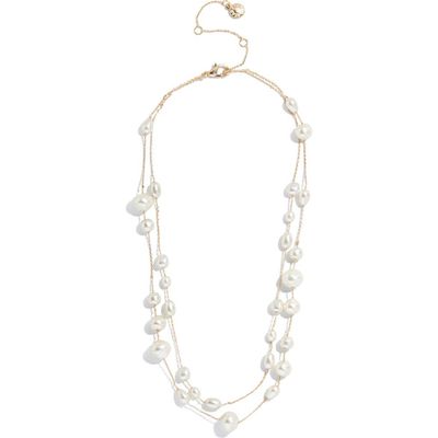 BaubleBar BaubleBar Blair Layered Faux Pearl Necklace 