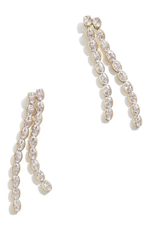 BaubleBar BaubleBar Crystal Double Strand Linear Drop Earrings