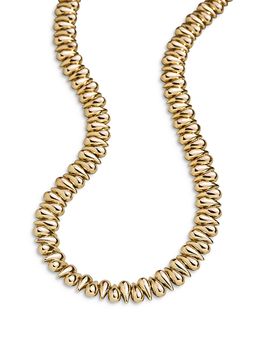 Baublebar Baublebar Ella Sculptural Bead Collar Necklace in Gold Tone, 18-21