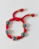 BaubleBar BaubleBar Eyes Open Evil Eye Paracord Bracelet in Red, Women's at Urban Outfitters - 1