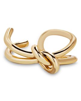 Baublebar Baublebar Gold Ties Knotted Split Band Ring