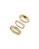 Baublebar Baublebar Greta Crystal Band Rings, Set of 3 - 1