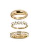 Baublebar Baublebar Greta Crystal Band Rings, Set of 3 - 5