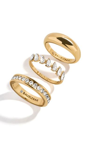 BaubleBar BaubleBar Greta Set of 3 Waterproof Ring Set