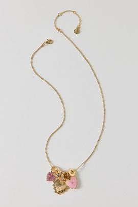 BaubleBar BaubleBar Heart Charm Necklace in Gold, Women's at Urban Outfitters