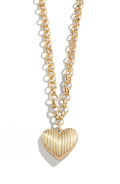 BaubleBar BaubleBar Heart of Gold Pendant Necklace 