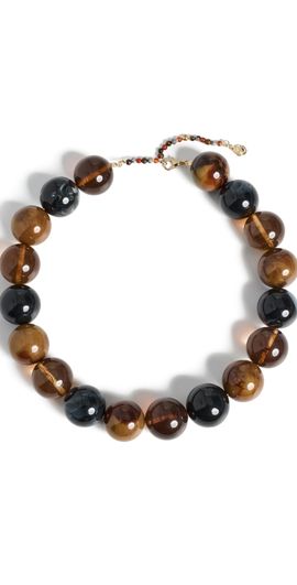 BaubleBar BaubleBar Jane Beaded Necklace Brown Multi One