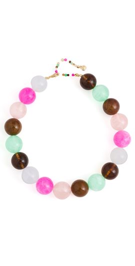 BaubleBar BaubleBar Jane Beaded Necklace Pink One