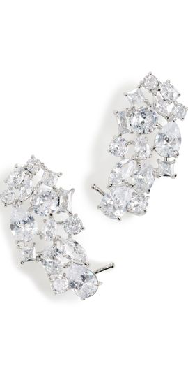 BaubleBar BaubleBar Jazz Crystal Crawler Earrings Silver One