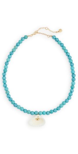 BaubleBar BaubleBar Julissa Semi-Precious Shell Necklace Turquoise One