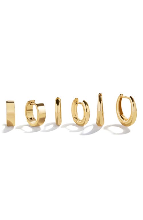 BaubleBar BaubleBar Maris Set of 3 Water Resistant Hoop Earrings