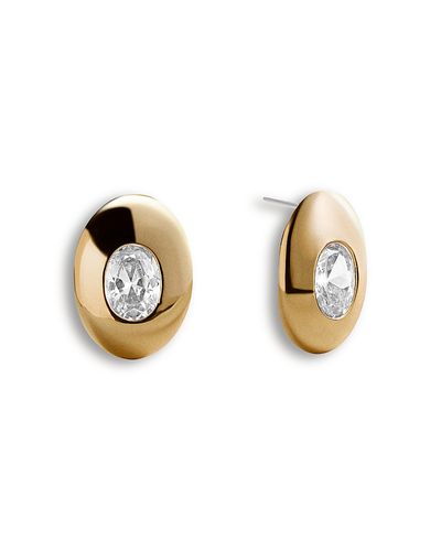 Baublebar Baublebar Maude Cubic Zirconia Oval Stud Earrings