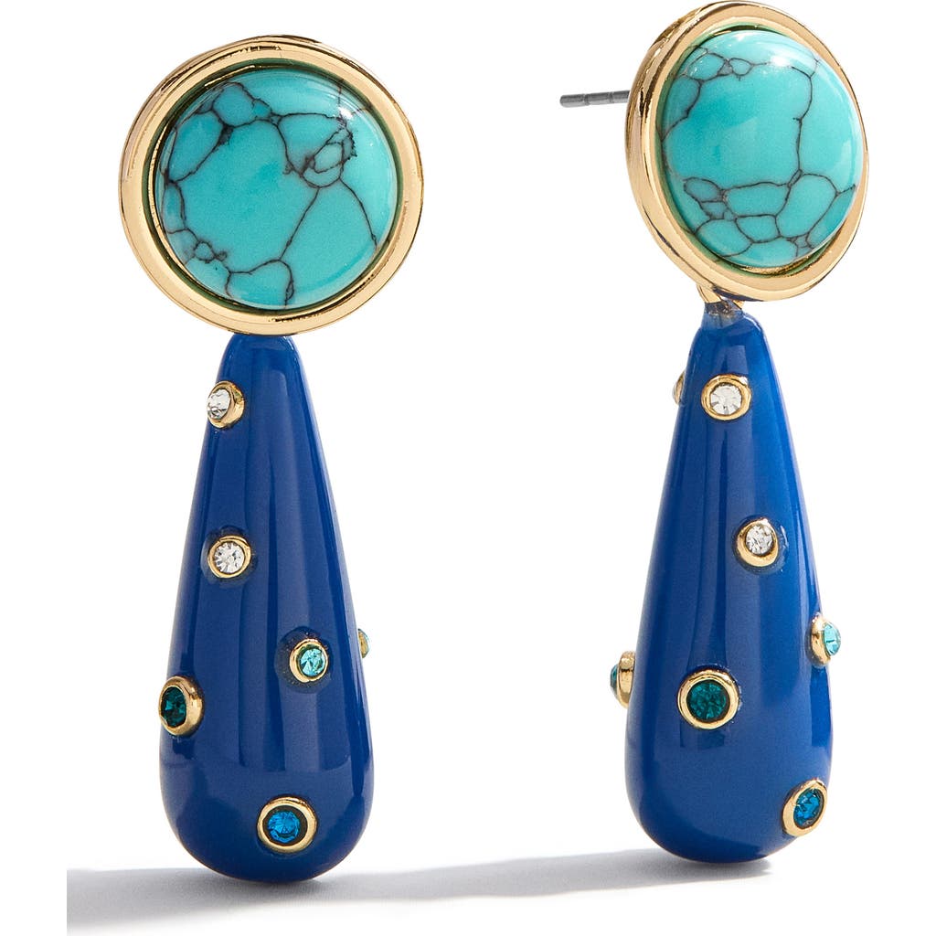 BaubleBar BaubleBar Mia Cubic Zirconia Turquoise Drop Earrings