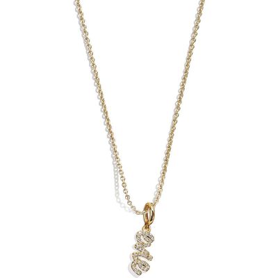 BaubleBar BaubleBar Mini Pavé Script Custom Pendant Necklace