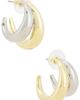 BaubleBar BaubleBar Mixed Metal Double Hoop Earrings - 1