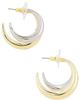 BaubleBar BaubleBar Mixed Metal Double Hoop Earrings - 2
