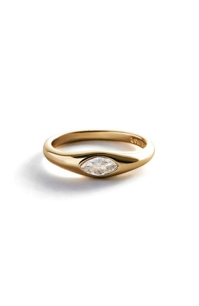 BaubleBar BaubleBar Niecy Marquise Cubic Zirconia Pinky Ring