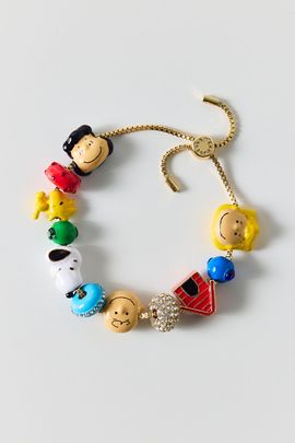 BaubleBar BaubleBar Peanuts Friends Forever Charm Bracelet in Assorted, Women's at Urban Outfitters
