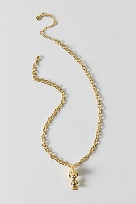 BaubleBar BaubleBar Peanuts Snoopy Pendant Necklace in Gold, Women's at Urban Outfitters