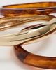 BaubleBar BaubleBar Raven Resin Bangle Set Gold One - 5