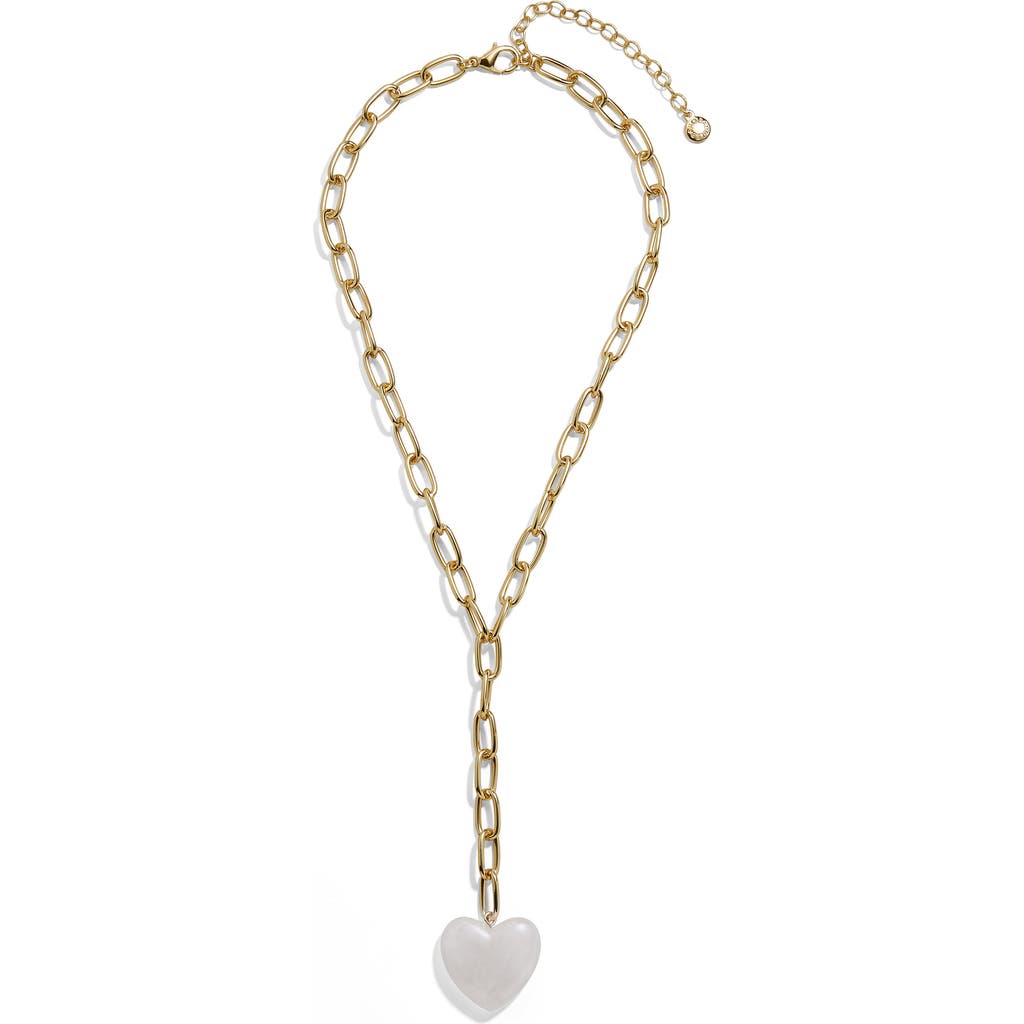 BaubleBar BaubleBar Resin Heart Drop Necklace