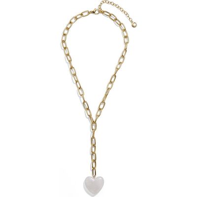 BaubleBar BaubleBar Resin Heart Drop Necklace