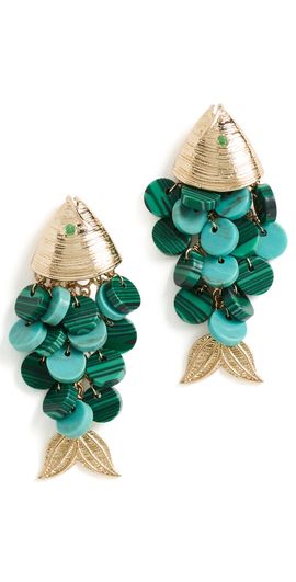 BaubleBar BaubleBar Ripple Effect Fish Earrings Green One