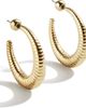 BaubleBar BaubleBar Textured Hoop Earrings - 1