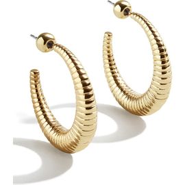 BaubleBar BaubleBar Textured Hoop Earrings