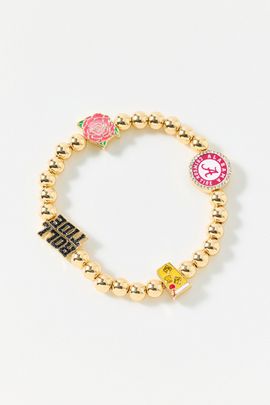BaubleBar BaubleBar University Of Alabama Mix Beaded Bracelet in Red, Women's at Urban Outfitters