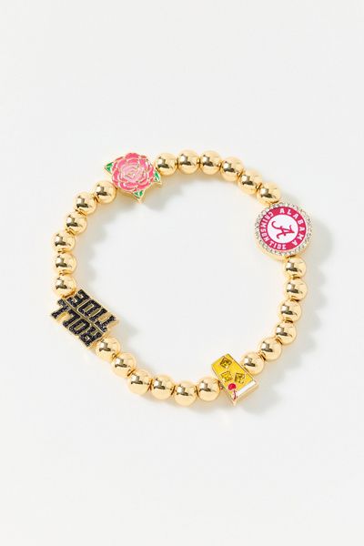 BaubleBar BaubleBar University Of Alabama Mix Beaded Bracelet in Red, Women's at Urban Outfitters