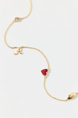 BaubleBar BaubleBar University of Alabama Spaced Charm Necklace in Red, Women's at Urban Outfitters