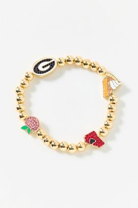 BaubleBar BaubleBar University Of Georgia Mix Beaded Bracelet in Red, Women's at Urban Outfitters