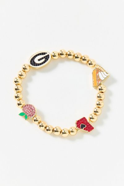BaubleBar BaubleBar University Of Georgia Mix Beaded Bracelet in Red, Women's at Urban Outfitters