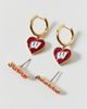 BaubleBar BaubleBar University Of Wisconsin Earrings Set in Red, Women's at Urban Outfitters - 2