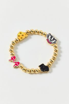 BaubleBar BaubleBar University Of Wisconsin Mix Beaded Bracelet in Red, Women's at Urban Outfitters
