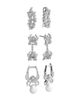 Baublebar Baublebar Verbena Pave & Imitation Pearl Web Earrings, Set of 3 - 1