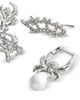 Baublebar Baublebar Verbena Pave & Imitation Pearl Web Earrings, Set of 3 - 5