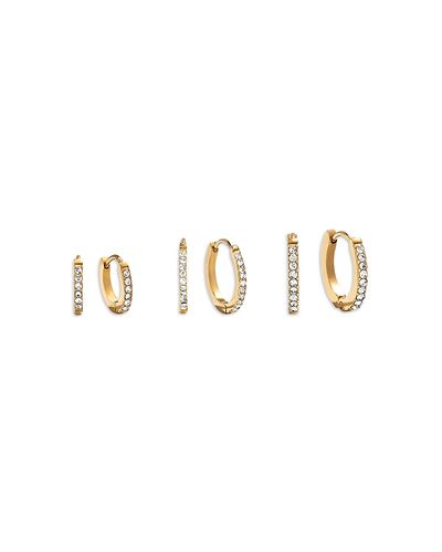 Baublebar Baublebar Verbena Pave Huggie Hoop Earrings, Set of 3