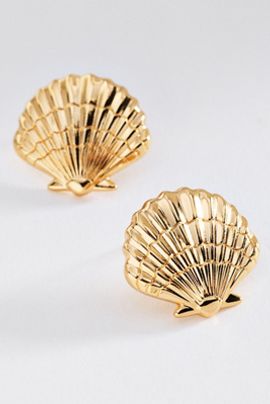 BaubleBar Marina Gold Seashell Earrings