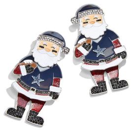 BaubleBar Women's BaubleBar Dallas Cowboys Santa Claus Earrings