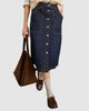 Baukjen Baukjen Bobbie Stretch Denim Midi Skirt - 1