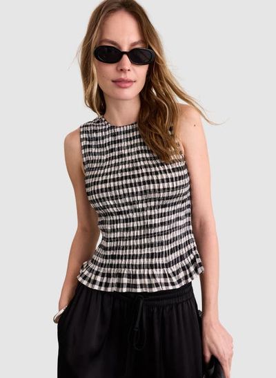Baukjen Baukjen Maggie Linen Gingham sleeveless Top