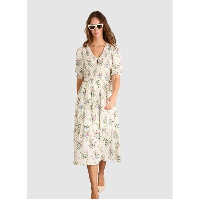 Baukjen Baukjen Melania smock Midi dress