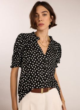 Baukjen Baukjen Nolan Polka Dot V-Neck Blouse