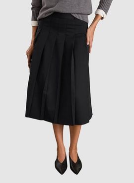 Baukjen Baukjen Pam Wool Blend Pleated Midi Skirt