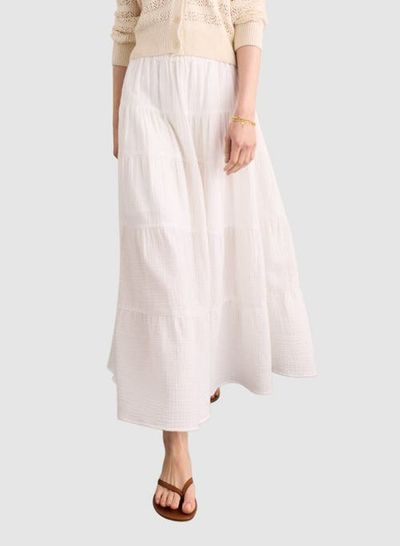 Baukjen Baukjen Rhoda Cheesecloth Tiered Maxi Skirt