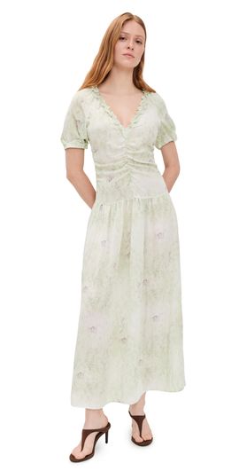 BAUM UND PFERDGARTEN BAUM UND PFERDGARTEN Abelline Dress Distorted Green Flower